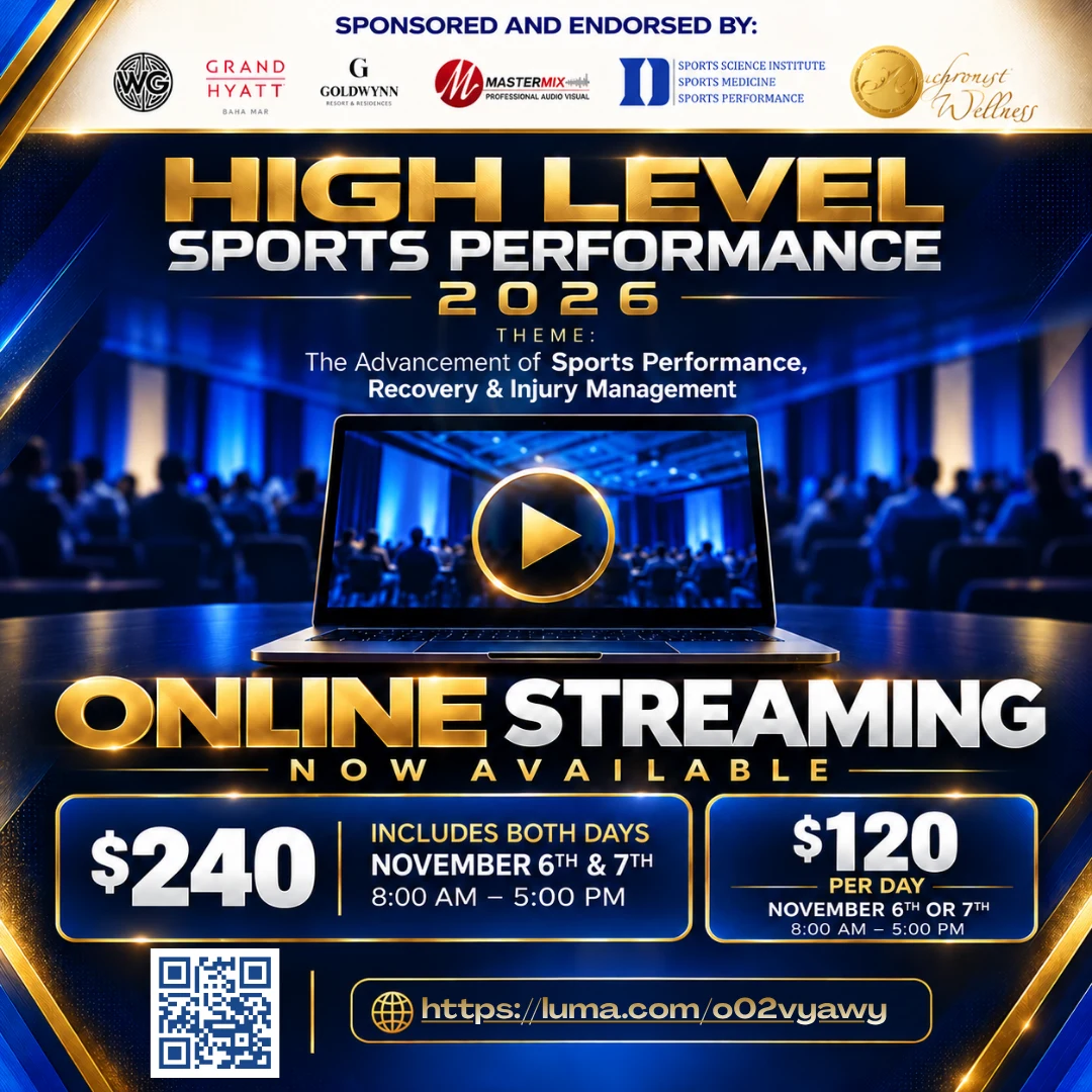 High Level Sports Performance 2026 online streaming announcement: $240 for both days or $120 per day